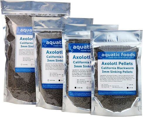 أكواتيك فودز إنك. 3MM-1/8 غرق الكريات السوداء السوداء في كاليفورنيا للمتوسطة/كبيرة من axolotl ، الضفادع ، الروبيان ، السمندل ، نيوتس ، القواقع ... حقيبة حقيبة 1/8 رطل in Kuwait