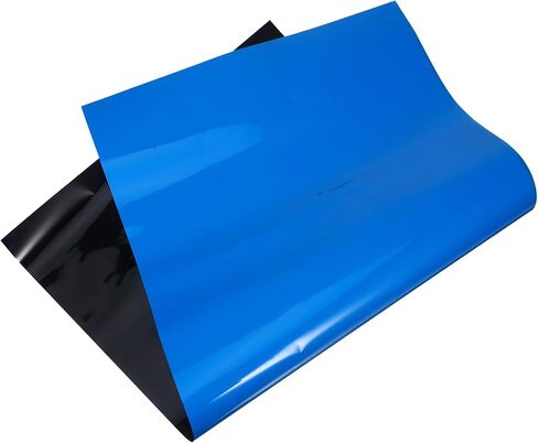 Frcolor 2pcs خزان السمكة خلفية 5 جالون ديكور أزرق أسماك خزان أسماك الخلفية الصلبة ملصق ملصق حوض السمك جدران السمك الزرق in Kuwait