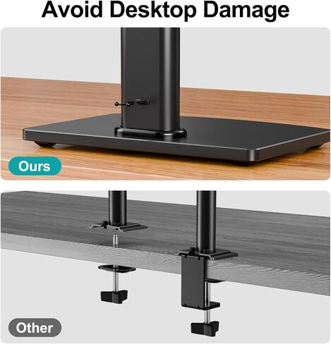 MOUNT PRO Single Monitor Stand Fits Max 32 inch Computer Screen, Free-Standing Monitor Desk Stand, Monitor Mount with Height Adjustable, Swivel, Tilt, Rotation, VESA Monitor Stand 100x100 in Kuwait