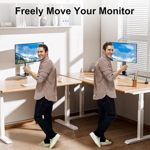 MOUNT PRO Single Monitor Stand Fits Max 32 inch Computer Screen, Free-Standing Monitor Desk Stand, Monitor Mount with Height Adjustable, Swivel, Tilt, Rotation, VESA Monitor Stand 100x100 in Kuwait