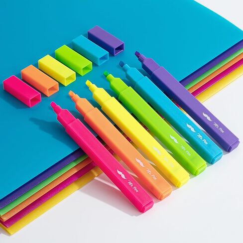Mr. Pen- Aesthetic Highlighters, 6 pcs, Chisel Tip, Vintage Colors, No Bleed Bible Highlighter Pastel, Highlighters Assorted Colors, Pastel Highlighter Set, Cute Highlighters in Saudi Arabia