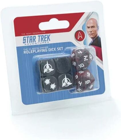 Modiphius Entertainment Star Trek Adventures: Captain Kirk's Tunic Dice - 6 Piece Roleplaying Dice Set, Green (MUH052045) in Kuwait