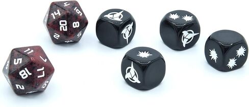 Modiphius Entertainment Star Trek Adventures: Captain Kirk's Tunic Dice - 6 Piece Roleplaying Dice Set, Green (MUH052045) in Kuwait