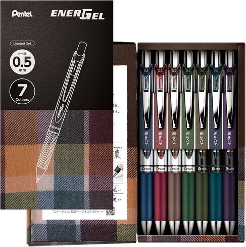 Pentel BLN75-L7 Energel Ballpoint Pen 0.5mm Limited Edition 7 Colors in Saudi Arabia