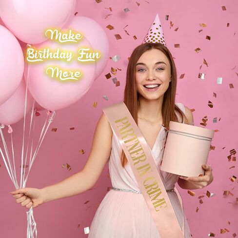 Weewooday 10 Pieces Birthday Sash for Women Happy Birthday Sash for Queen Party Favors, 2 Colors(Pink, White) in Kuwait