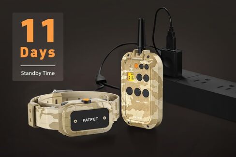 PATPET Dog Shock Collar with Remote 3/4 Mile Range Dog Training Collar Include Rechargeable Waterproof E Collar, Outdoor Training Shock Collar for Large Dogs Camouflage (15-140 lbs) in Saudi Arabia