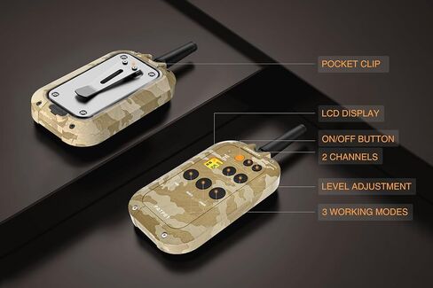 PATPET Dog Shock Collar with Remote 3/4 Mile Range Dog Training Collar Include Rechargeable Waterproof E Collar, Outdoor Training Shock Collar for Large Dogs Camouflage (15-140 lbs) in Saudi Arabia