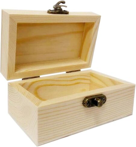 6 PCS 3.9'x2.4''x2.0 '' صناديق تزيين صندوق الخشب غير المكتم in Kuwait