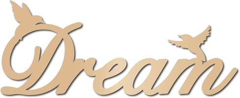 CREATCABIN Unfinished Wood Word Cutout Sign Believe Laser Cut Wooden Crafts DIY Art Sign Letters Basswood Slices Decorative Hanging for Home Office Cafe Shops Wall Door Embellishment 3.5x12Inch in Saudi Arabia