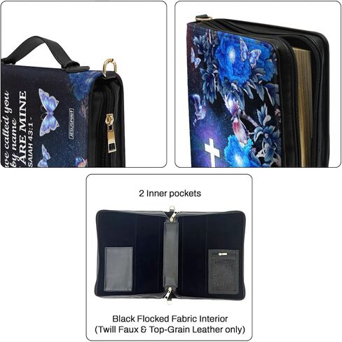 Jeuspirit Bible Covers - Leather Bible Organizer Case, Christmas Gifts For Women, Men, Christian Gifts For Women - Bible Holder Bag, Bible Carrying Case Large Size (Son Of The King) in Saudi Arabia