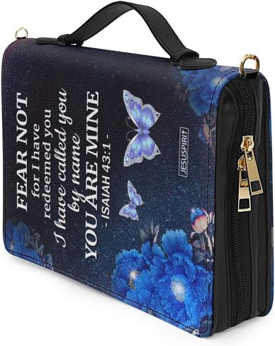 Jeuspirit Bible Covers - Leather Bible Organizer Case, Christmas Gifts For Women, Men, Christian Gifts For Women - Bible Holder Bag, Bible Carrying Case Large Size (Son Of The King) in Saudi Arabia