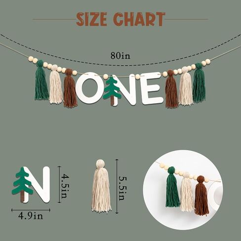 One Happy Camper High Chair Banner - Adventure Camping Theme Wooden Highchair Banner First Birthday, Wild One Birthday Decorations Banner, Woodland 1st Birthday Tassel Banner(A) in Saudi Arabia