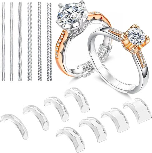 Coopache Ring Sizers for Loose Rings, Ring Adjuster for Loose Rings Women and Men, Invisible Ring Resizer 2 Styles 14 Sizes Fit Any Rings in Saudi Arabia
