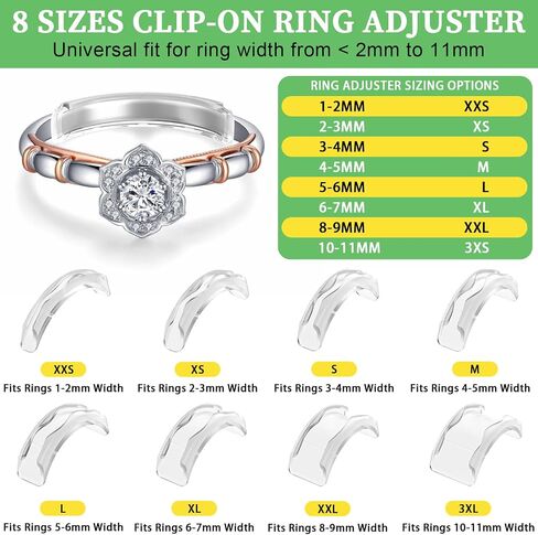 Coopache Ring Sizers for Loose Rings, Ring Adjuster for Loose Rings Women and Men, Invisible Ring Resizer 2 Styles 14 Sizes Fit Any Rings in Saudi Arabia