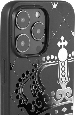 Black Matching Phone Cases compatible with - iPhone 14 Plus - 6.7 inch for Couple King and Queen Cover Cute Engagement Wedding Anniversary Design for Him and Her Long Distance Relationship Crown in Kuwait