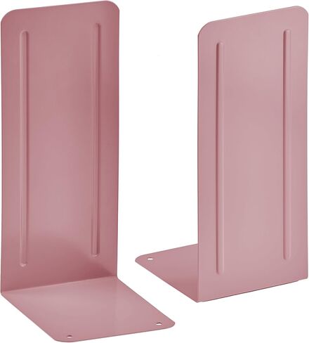 chimet Jumbo Premium Metal Bookends 9 "(Heavy Duty) (اللون الوردي) (زوج واحد) in Kuwait