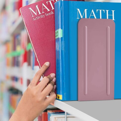 chimet Jumbo Premium Metal Bookends 9 "(Heavy Duty) (اللون الوردي) (زوج واحد) in Kuwait