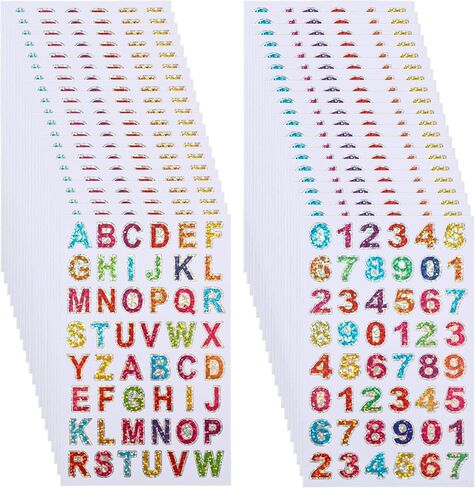 Bewudy 40 قطعة ملصقات الأبجدية ، ملصقات رسائل ملونة ، ملصقات أبجدية لاصقة ، ملصقات رسائل فينيل أرقام البريد الإلكترونيات ملصقات DIY Crafts Making Decals for Classroom Decor (40) in Kuwait
