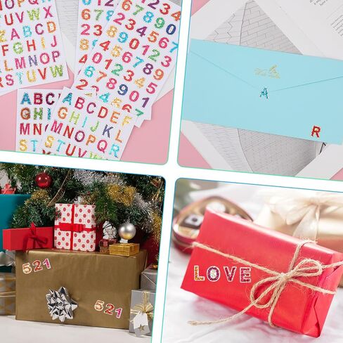 Bewudy 40 قطعة ملصقات الأبجدية ، ملصقات رسائل ملونة ، ملصقات أبجدية لاصقة ، ملصقات رسائل فينيل أرقام البريد الإلكترونيات ملصقات DIY Crafts Making Decals for Classroom Decor (40) in Kuwait