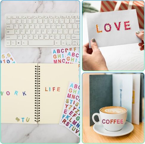 Bewudy 40 قطعة ملصقات الأبجدية ، ملصقات رسائل ملونة ، ملصقات أبجدية لاصقة ، ملصقات رسائل فينيل أرقام البريد الإلكترونيات ملصقات DIY Crafts Making Decals for Classroom Decor (40) in Kuwait