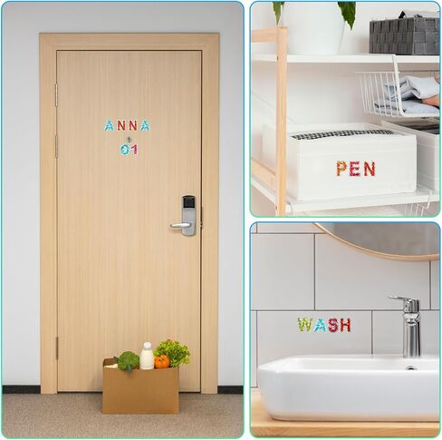 Bewudy 40 قطعة ملصقات الأبجدية ، ملصقات رسائل ملونة ، ملصقات أبجدية لاصقة ، ملصقات رسائل فينيل أرقام البريد الإلكترونيات ملصقات DIY Crafts Making Decals for Classroom Decor (40) in Kuwait