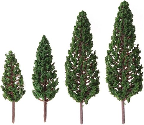 Gatuida 8Pcs Model Pine Cedar Trees Mini Mixed Model Tree Mini Forest Railroad Scenery Pine Trees Architecture Trees for DIY Scenery Landscape, 3.35-5.9in in Saudi Arabia