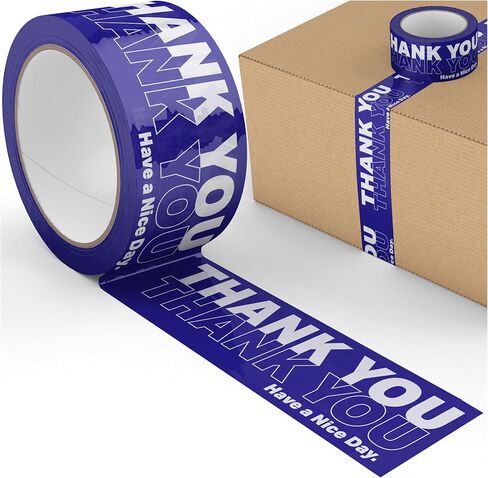 شكرًا لك على التسوق ، شريط التغليف والشحن الصغير Cloud Cloud الصغير للأعمال التجارية الصغيرة - شريط تغليف مطبوع ، 1.88 "× 110 ياردة (330 قدمًا) in Kuwait