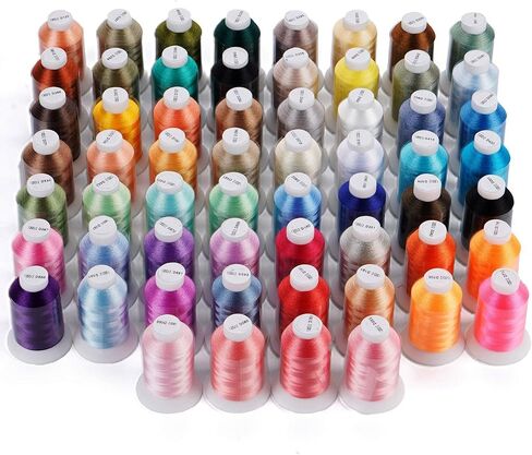 60 Spools Embroidery Machine Thread 500M (550Y), Sewing Thread Assortment with Clear Plastic Storage Box, Thread for Embroidery Sewing Machine in Saudi Arabia