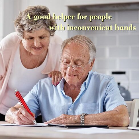 أقلام الدهون الكبيرة - استقرار الكتابة المحسّن لالتهاب المفاصل والمسنين السهل الكثيف القبضة 3pcs الأزرق in Kuwait