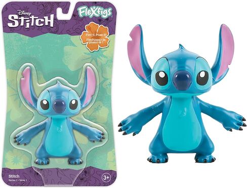 FleXfigs: Stitch & Angel - 2 Character Pack - Disney: Lilo & Stitch Articulated Action Figures, Flex It - Pose It!, Collectible Toy Miniatures, Kid 3+ in Kuwait
