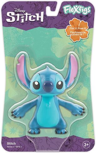 FleXfigs: Stitch & Angel - 2 Character Pack - Disney: Lilo & Stitch Articulated Action Figures, Flex It - Pose It!, Collectible Toy Miniatures, Kid 3+ in Kuwait