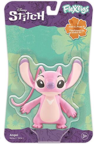 FleXfigs: Stitch & Angel - 2 Character Pack - Disney: Lilo & Stitch Articulated Action Figures, Flex It - Pose It!, Collectible Toy Miniatures, Kid 3+ in Kuwait