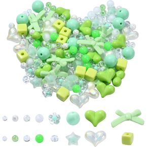 DanLingJewelry 600 pcs 24 Styles 8mm Black and White Series Acrylic Beads Resin Beads Plastic Tiny Round Bead for Necklace Bracelet Making