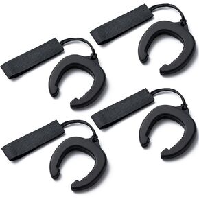 4 Pack First Responder Door Stop Door Jam for Law Enforcement Gear, Police, Emergency Medical Services, Black Rubber Door Stoppers Wedge Molle & PALS Compatible