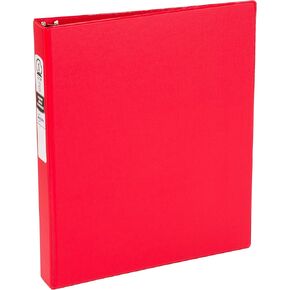 Avery Economy 3 Ring Binders, 1" Round Rings, 12 Red Binders (03310)