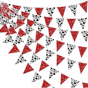 32Ft Brown Party Decorations Brown Pennant Banner Fabric Triangle Flag Bunting Garland Streamers for Woodland Teddy Bear Baby Shower Jungle Safari Birthday Home Outdoor Garden Decor