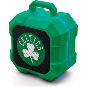 SOAR NBA Shockbox LED Wireless Bluetooth Speaker - Water Resistant IPX4, 5.0 Bluetooth with Over 5 Hours of Play Time - Small Portable Speaker - Officially Licensed NBA, Perfect Home & Outdoor Speaker