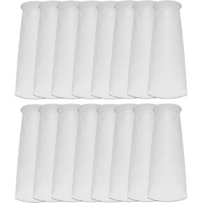 Filter Sock 4 Inch Ring, Filter Socks for Saltwater Aquarium by 15 Inch Long, 200 Micron Aquarium Filter Sock for Fish Tank Sump Saltwater Freshwater Aquariums (16pack)