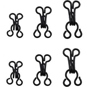 60 Pairs 3 Sizes Copper Spring Snap Anti Dislodgement Hook Concealed Hook Sewing Hook Hook and Eye Clip for Sewing Garment Hook Alternatives