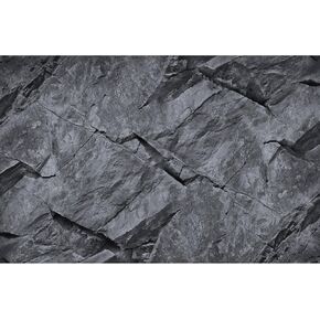 Rock Aquarium Background Underwater Black Grey Stone Fish Tank Background Black Rocky Terrarium Background Black Rock Reptile Habitat Background for Pets Wallpaper Poster Decors 36x24in