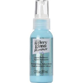 Gallery Glass Aqua Stained Glass 2 fl oz Brilliant Shimmer Finish Paint, Perfect for Easy to Apply DIY Arts and Crafts, 19684