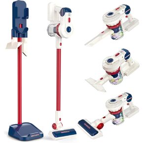 Kids Vacuum That Really Works - Realistic 3-in-1 Vacuum Cleaner Toy for Toddler Cordless Vacuum Home Cleaning Toy, Housekeeping Keeping for Children Age 3 4 5 6 Years Old Present for Boy Girl Birthday