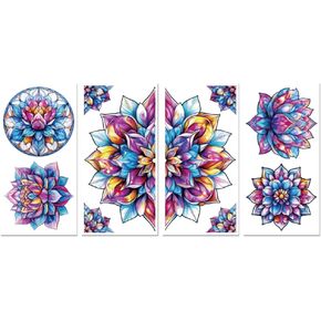 Rub on Transfer Decal Sticker for Furniture Craft Decor 6"x12" Gold Foil Tree with Scraper, 3Pcs Waterproof UV DTF Transfer for Drawer Dresser Glass Porcelain Wood Plastic Window in Kuwait