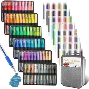 264 Pack Gel Pens Set,132 Colored Gel pen with 132 Refills 100% More Ink, Include Glitter Metallic Pastel Neon Morandi Gel Pens for Adults Coloring Books Drawing Crafts Bullet Journaling