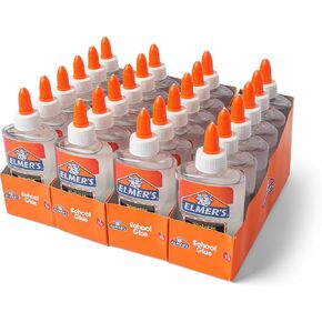 Elmer's Liquid School Glue, Clear, Washable, 5 Ounces, 24 Count - Great for Making Slime