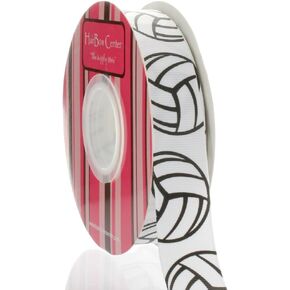 7/8" Volleyball Grosgrain Ribbon 5 Yard