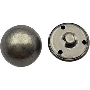 24PC Sewing Metal Buttons with Metal Shank Round Antique Buttons DIY Sewing Crafts Buttons Black,18mm