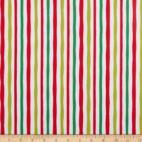 Robert Kaufman Kaufman How The Grinch Stole Christmas Stripe Fabric, Holiday