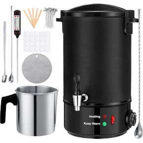 Tandefio Wax Melter for Candle Making, 8 Qts Large Electric Wax Melting Container Holds Beginner Candle Making Kit Candle Pouring Pot Easy to Clean for Candle Soap Bulk Business Home (Simple)