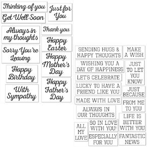 26pcs Words Clear Stamps for Card Making Sentiment Transparent Stamp with Scripture Greeting Words Pattern for DIY Scrapbooking Journal Card Making Scrapbooking Embossing Album Decor